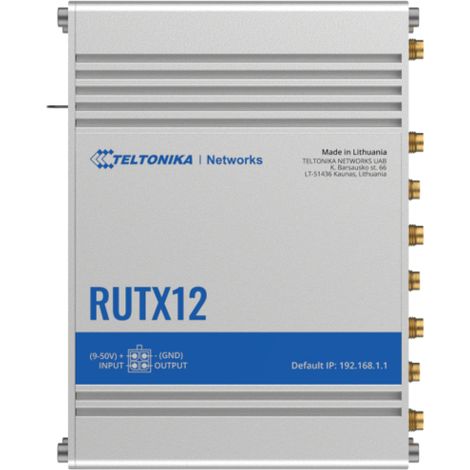 Teltonika RUTX12 router inalámbrico Gigabit Ethernet Doble banda (2,4 GHz / 5 GHz) 3G 4G Plata (1/4)