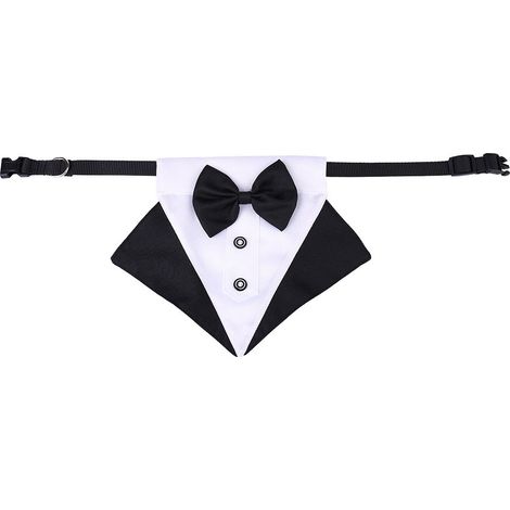 Bandana Chien - Cravate Nœud Papillon Pour Chien - Accessoire Tenue Formelle Mariage Photo Fête - Taille Réglable - 1 Pièce (1/5)