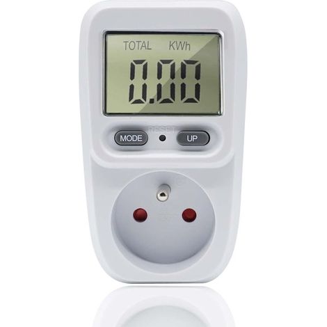 Wattmetre Prise, Mesure Consommation Electrique, Prise Compteurs D'énergie, Compteur Electrique Consommation Economiseur d Electricite 3680W 16A (1 Pack) (1/5)