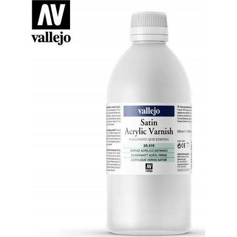 Vernis acrylique satiné Vallejo 500 ml séchage rapide