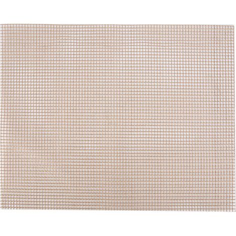 Tappetino per barbecue in fibra di vetro – 40x33 cm – Antiaderente – Nero/Marrone – Griglia/Arrosto