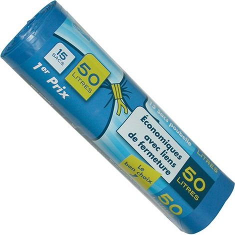 Sacchetto per rifiuti - 50 L - 14 Micron - X15 - Elbe