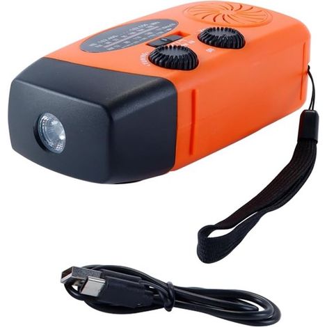Radio solar, Radio meteorológica de emergencia AM/FM, Radio de supervivencia con manivela, actividades al aire libre, acampadas y senderismo (1/5)