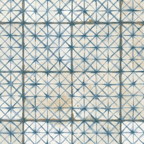 Carrelage Vintage effet Carreau ciment Bleu 45x45x0,95 cm Byblos - Sol et mur intérieur (vendu par carton de 1 m²) - RO'MA CARRELAGE