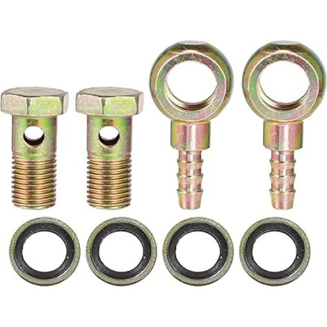 A Raccord Banjo Tuyau Barbelé M14x1.5 Bronze 2 Pcs pour Freinage (1/4)