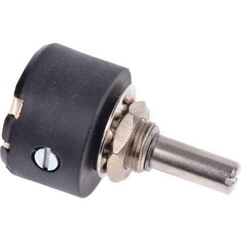 Potentiomètre bobiné RS PRO, 1kO max, Ø axe 6,35 mm, Montage panneau (1/3)