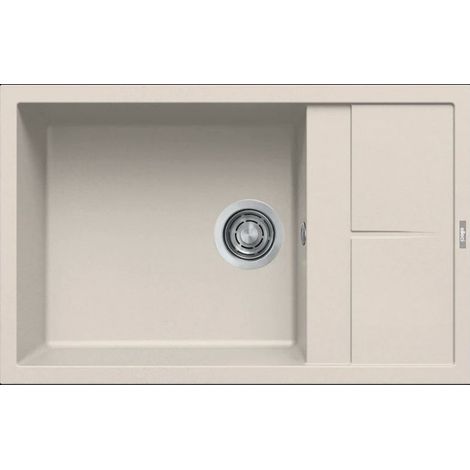 Elleci LGU31039 Unico 310 Lavello 1 Vasca con Gocciolatoio Reversibile Sopratop Granitek (78x50 cm) colore Bianco Soft 39