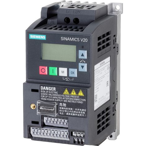 Siemens Frequenzumrichter 6SL3210-5BB11-2BV1 0.12 kW  200 V, 240 V