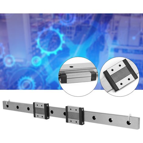 Rail de guidage linéaire miniature LMLF24B-400-2R, 2 blocs coulissants de 24 mm de largeur (1/5)