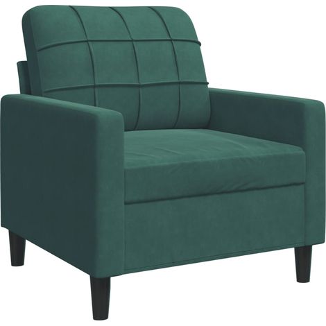 Fauteuil relax  Fauteuil Vert foncé 60 cm Velours (1/5)