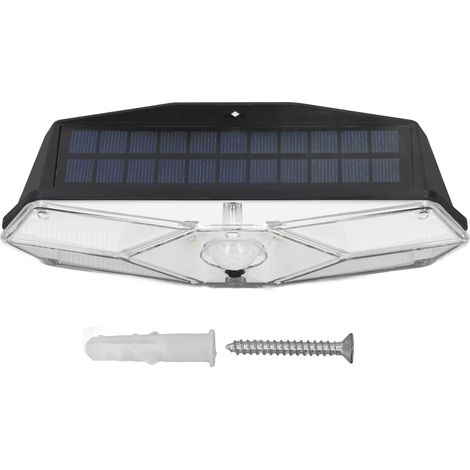Solar-Wandleuchte mit 104 LEDs – ABS – 1800 mAh – Weißes Licht – 3 Modi – 120° Abstrahlwinkel – Wasserdicht – Für Hof, Garage, Veranda und Garten