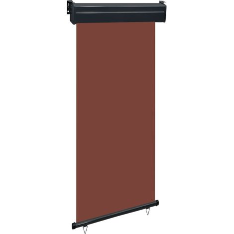 Auvent latéral de balcon Store extérieur Marquise Brise-soleil 100x250 cm Marron XRYJX830336 (1/5)