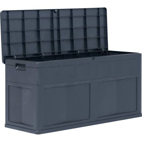 Baule portaoggetti per mobili da giardino 320 l nero 020013031