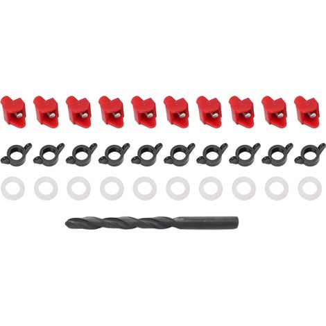 Distributeur Automatique Horizontal pour Poultry avec Gicleurs en Plastique Kit d'Alimentation Hydraulique pour Pipes et Seaux (1/4)