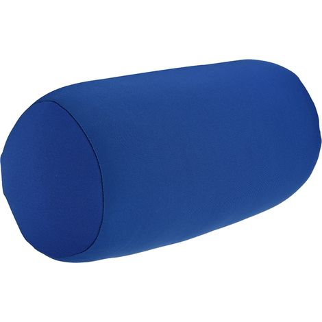 Coussin de dos en microbilles, oreiller roulé, coussin décoratif pour la maison, soutien de la nuque, confortable, bleu (1/5)
