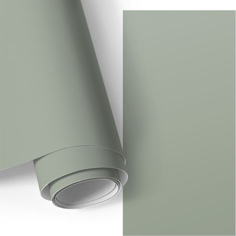 Klebefolie für Möbel - Möbelfolie - Selbstklebende - für Küche - Küchenfronten - Küchenschränke - Salbei 65x130 cm