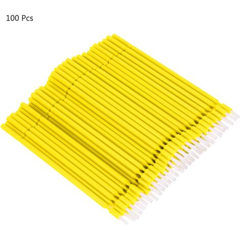 100 Bâtonnets Micro Applicateurs Dentaires Jetables Souples (Jaune) - Lot de 100 Pièces (1/5)