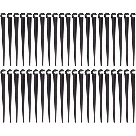 Piquets de Support de Tuyau d'irrigation Support Piquet de Tube Irrigation Goutte à Goutte Plastique Outil de Jardinage,Paquet de 100 (1/5)