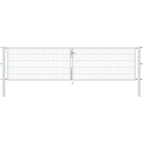ALBERTS Doppeltor Flexo, feuerverzinkt, lichte BxH4000x1000, PF80x80/1700mm (1/3)