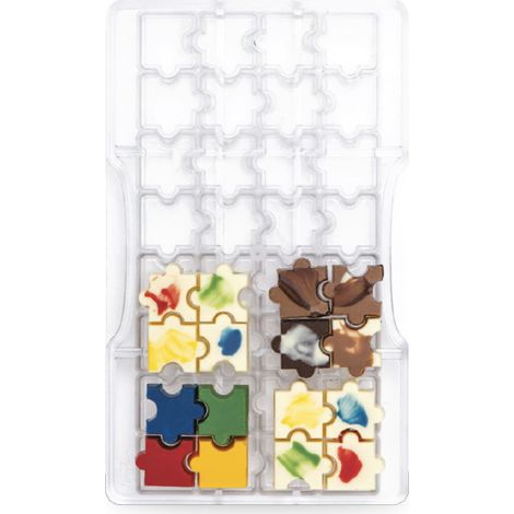Molde profesional para rompecabezas de chocolate (1/2)