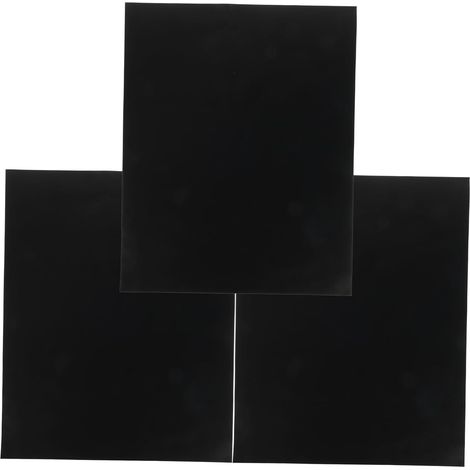 3 feuilles Tapis Four Antiadhésif Réutilisable Protection Fond Four Résistant Haute Température pour Électrique Gril et Micro-ondes Tapis Cuisson Multifonction Noir'-'-