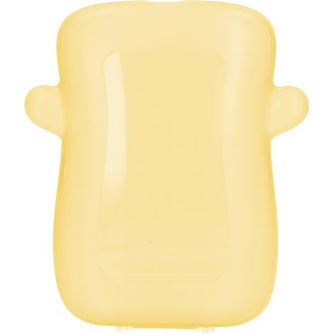 Lot de 2 boîtes de retournement anti-écrasement transparentes pour purées et jus, couleur jaune, portable et pratique. (1/5)