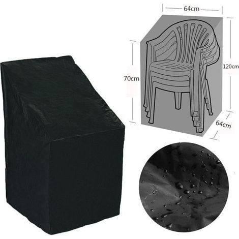 Housse de chaise empilable extérieure étanche - Parkland - Noir - Meubles de jardin - Return 1020 (1/2)