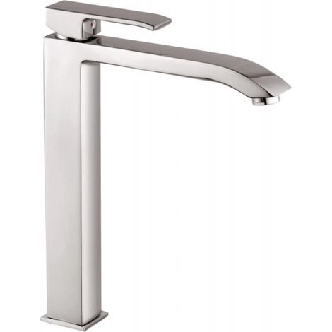 Paffoni Level Serie LES081KCR Einhebel-Waschtischmischer mit hohem Auslauf und Click-Clac-Ablaufgarnitur  Verchromt - Messing