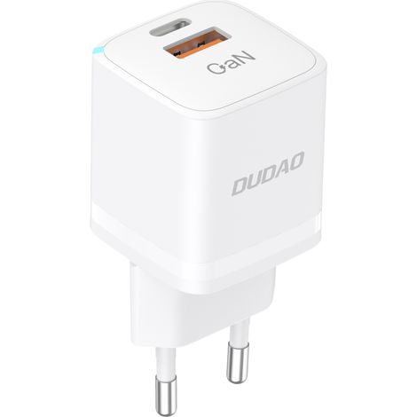 GaN 33W PPS USB-C USB-A Wandladegerät Weiß