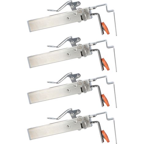 Clips de tiroir en acier inoxydable, largeur réglable de 21 à 50 mm, en acier allié, pour l'installation de meubles (lot de 4). (1/5)