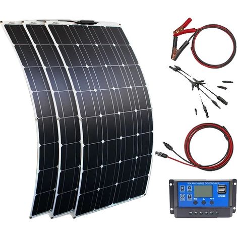 Panneau Solaire, Monocristallin, Design Flexible, kit solaire de 300w (1/2)