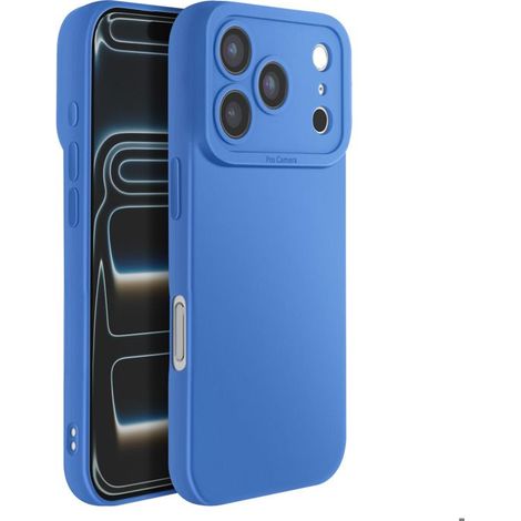 Coque - AVIZAR - iPhone 17 Pro - Silicone Souple - Renfort Bloc Caméra - Bleu (1/5)