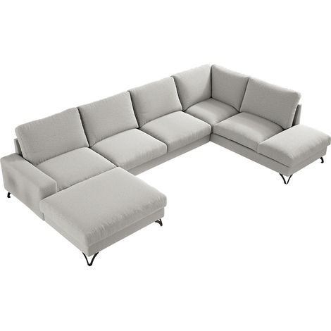 Sofá rinconero ComfiDream Lyrana III, Izquierda, Función de descanso, Almacenaje, 367x214x91cm, 0
