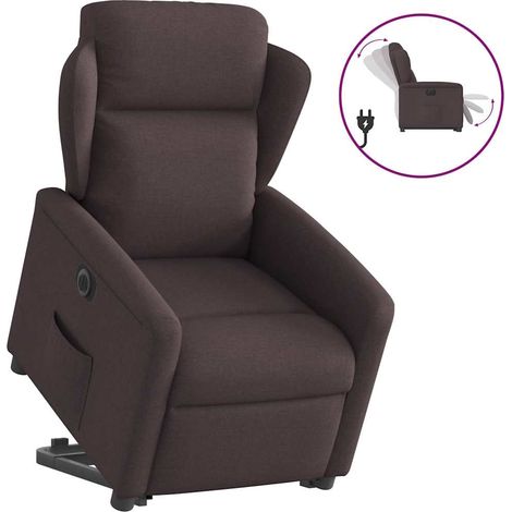 Fauteuil inclinable électrique-Chaise de relaxation-Fauteuil Relax marron foncé tissu 311702 (1/5)