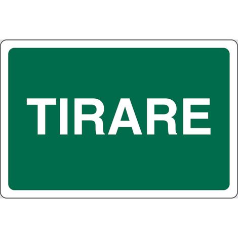 PUBBLICENTRO - CARTELLO TIRARE 300X200mmIN ALLUMINIO