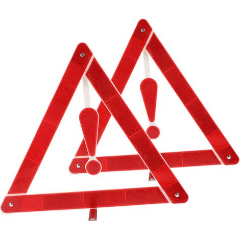 2Pièces Avertissement Triangle Kit de Routière pour Pratique et Portable Cas Urgence et Assistance Routière (1/5)