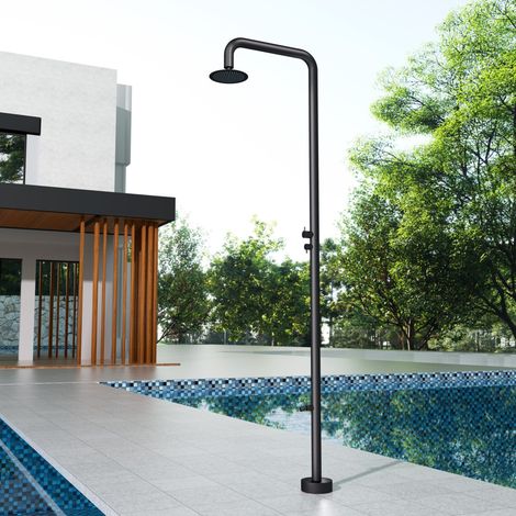 Imex -  Ducha Piscina Exterior Acero S.316 Negro Serie  Michigan