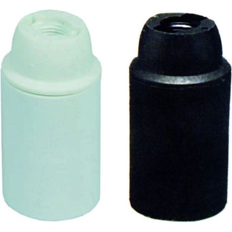 Portalampada E14 termoplastico liscio bianco - confezione da 10 pz