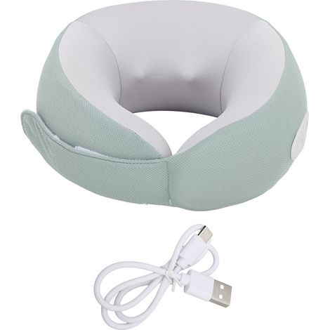 Kabelloses Nackenmassagegerät mit Wärmefunktion – Ergonomisches grünes Memory-Schaum-Kissen für Rücken und Nacken (1/5)