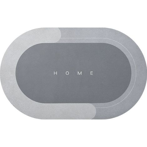 Tapis De Sol Super Absorbant, Bain Antidérapant Absorbant, Mousse À Mémoire, Bain À Séchage Rapide, Tapis de Salle de Bains - Circulaire 4060cm (1/5)