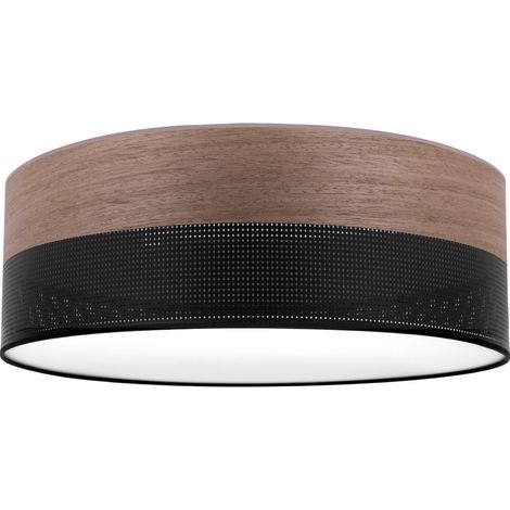 LÁMPARA DE TECHO DE PLEXI DE MADERA NEGRA 40CM NOGAL (1/5)