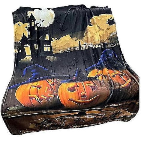 Couverture en flanelle à motif Halloween et imprimé dessin animé