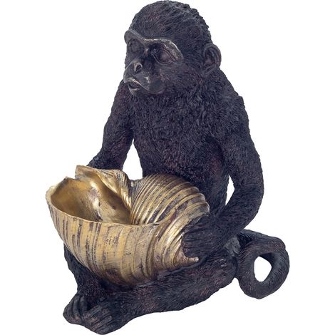 Signes Grimalt Mono Animalfigur  Schwarzer Affenfigur - 17x15x14cm