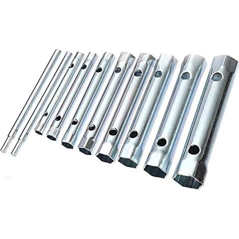 10 Pièces Jeu de Clés à Douille Tubulaire, Kit pour plombier, Tube Clé à Bougie (1/2)