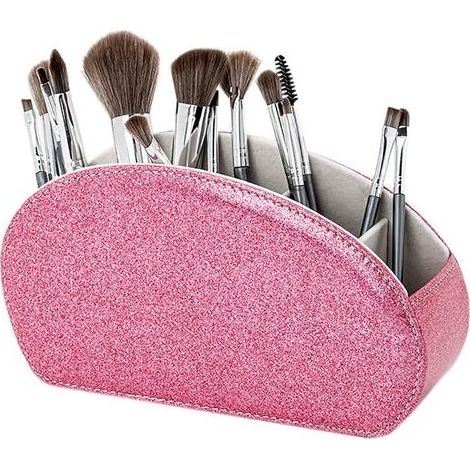 Suppot de Télécommande, Boîte de angement avec 5 Compatiments, cui PU avec doublue en daim, angement pou télécommandes TV, Contôleus multimédia, Pinceaux de maquillage (1/3)