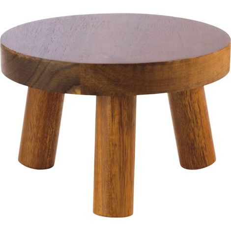 APS Supporto per buffet, tavolo da buffet in legno di acacia, sgabello da buffet, Ø 15 cm, altezza 10 cm