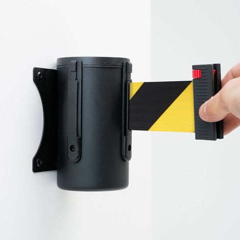 Tendinastro da Parete 4 m con Clip di Chiusura Nastro Giallo/Nero (1/5)