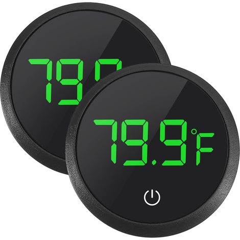 Lot de 2 thermomètres numériques LED pour aquarium, thermomètre de réservoir pour poissons, tortues et aquatiques (1/5)