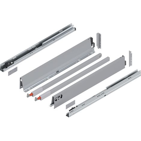 Blum Tandembox antaro D-Reling Schubladenschienen-Set  1 Paar, 30kg 600mm  Vollauszug Blumotion, grau