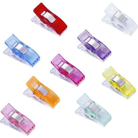 120 Plastic Sewing Clips, Multifunctional Fastening Clips for Quilting, Replacement Sewing Pins - Assorted Colors (1/4)